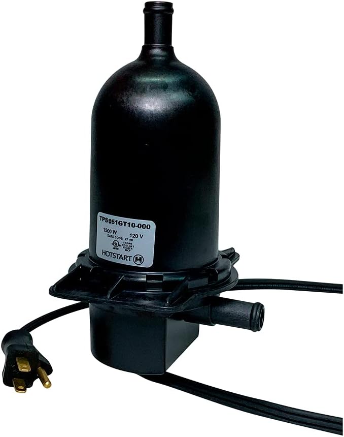 ***ORIGINAL*** HOTSTART Engine Heater TPS051GT10-000 - Coolant preheater | 120v kW: 0.5 – AMPS: 4.2 – 60Hz | ON: 100°F (38°C) – OFF 120°F (49°C)