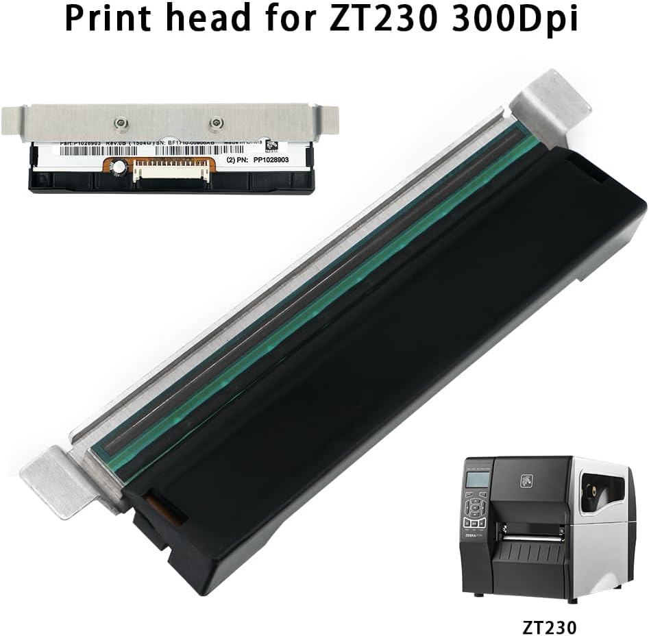 Printhead for Zebra Thermal Label Printers ZT200 ZT210 ZT220 ZT230 Series | P1037974-011 Replacement Part 300DPI