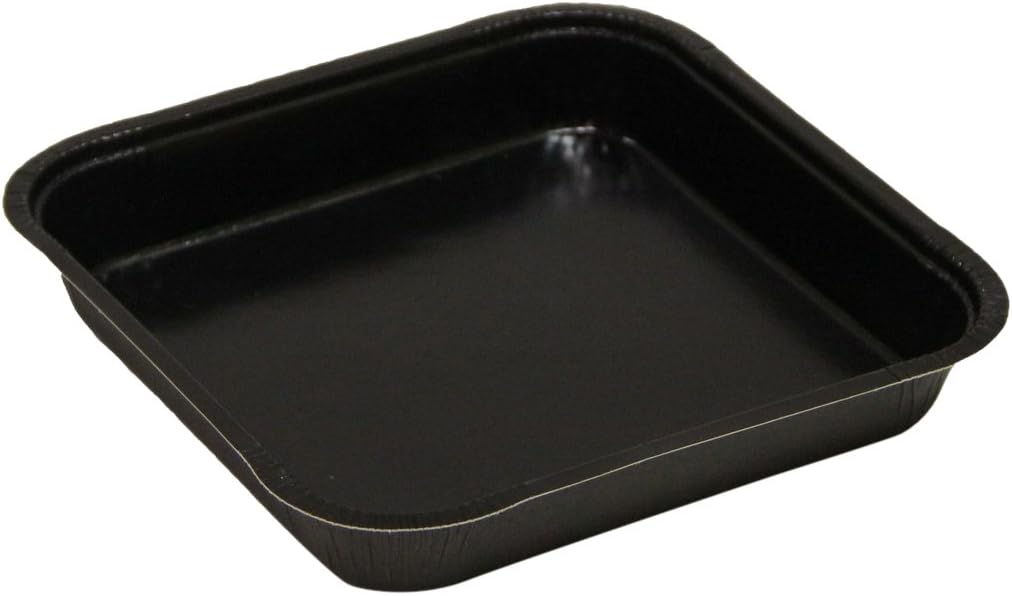 Solut 43345 Black SBS Paperboard Tray, 31-Fluid Ounce Capacity, 8" Length x 8" Width x 1-1/4" Height (Case of 250)
