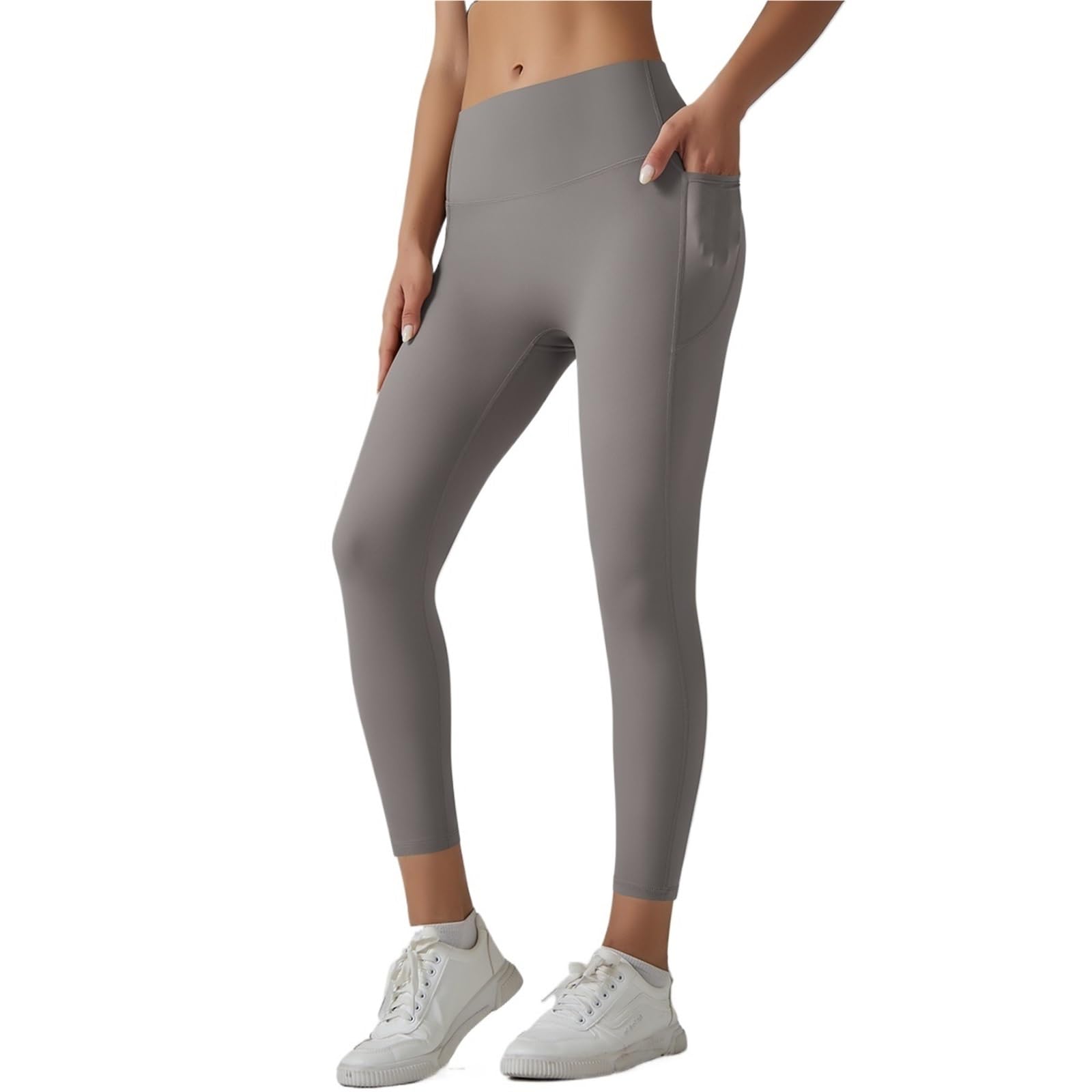 Leggings da donna con tasche Pantaloni da yoga Leggings da palestra Sport Donna Fitness a vita alta Leggings femminili Controllo della pancia Corsa Allenamento