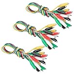 30PCS Crocodile Clips Electrical Test Leads with Alligator Clip Double-end Jumper Cables Crocodile Wires Clip Test Electrical Crocodiles Multimeter Clips Leads Circuit Connection/Experiment, 21 inches