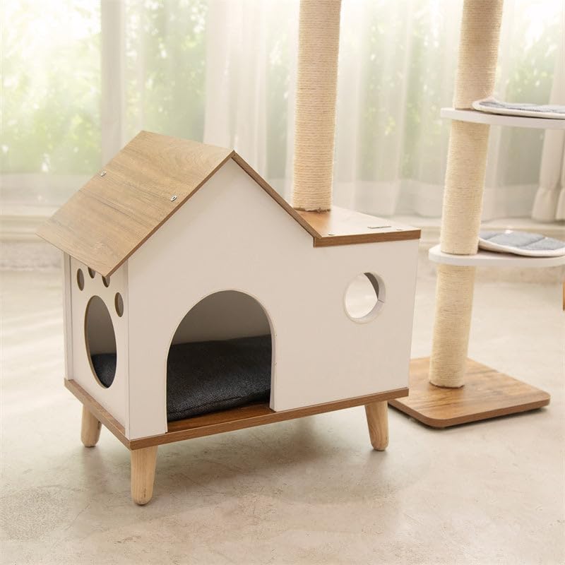 Árbol para gatos Happy & Polly moderno de madera 45 in miniatura 6