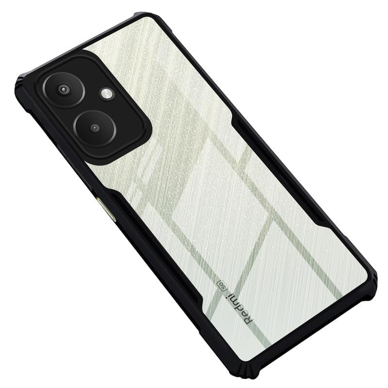SHINESTAR Redmi 13C 5G / Poco M6 5G Back Cover Case | Ultra Thin 360 Degree Protection Crystal Clear Tranparent Bumper Back Cover Case for Redmi 13C 5G / Poco M6 5G - Black (B0CRZZ9K1T) Amazon Price History, Amazon Price Tracker