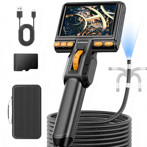 Camera Endoscopique Ennovor 5 HD 1080P avec 8 LEDs, Rotation Bidirectionnelle à 360°, Sonde 7,9 mm Mince, Tube Flexible 1,5 m IP67, Caméras d'inspection pour Canalisations, Auto, HVAC (Carte 32 Go)