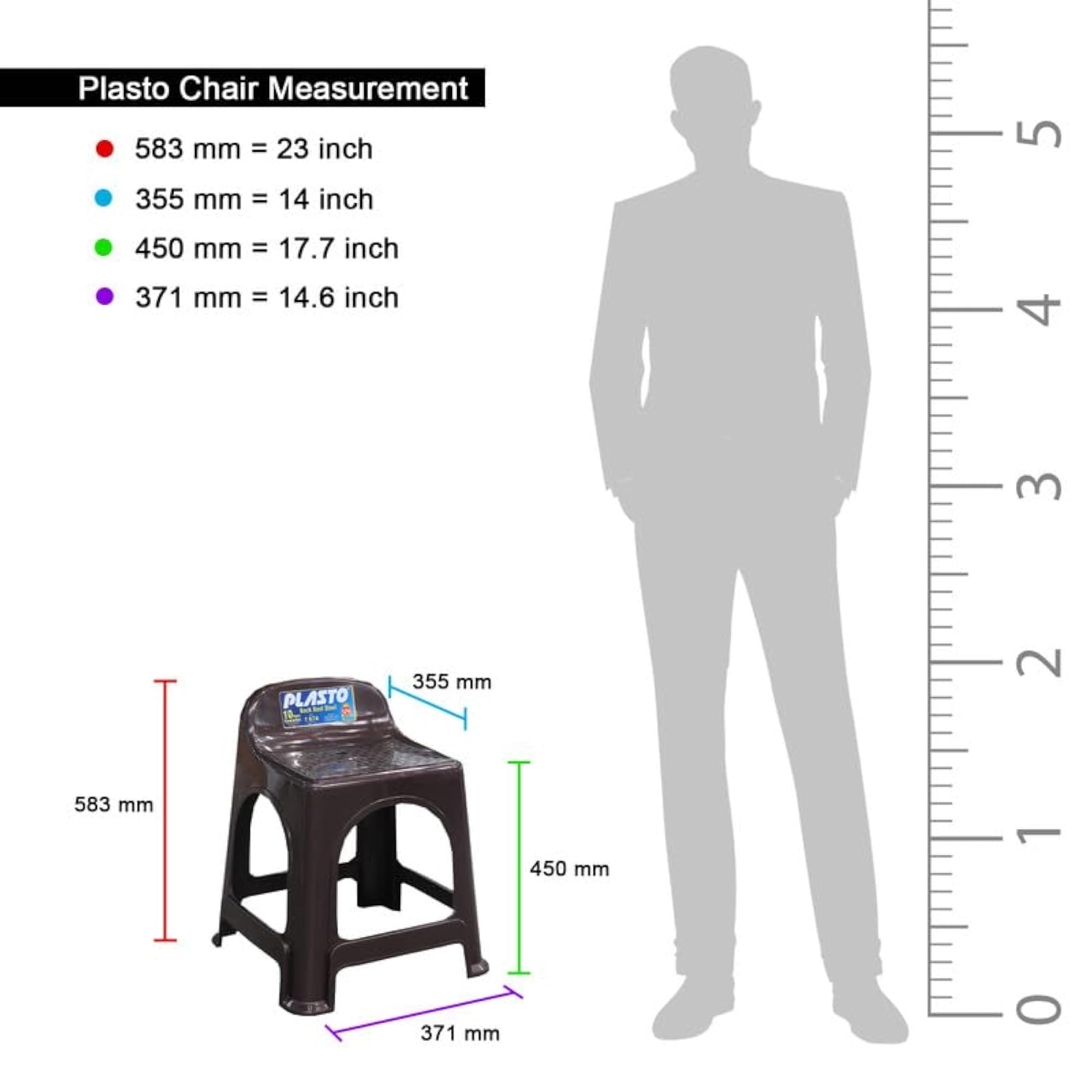 Lightweight Non-Slip Stool for Dining and Kitchen