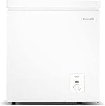 Frigidaire Un congélateur à poitrine profonde, 2.0 Cu. Ft. Capacité, Thermostat réglable - panier en fils enduits de vinyle-drain de dégivrage facile- Garage prêt- Pearl blanc