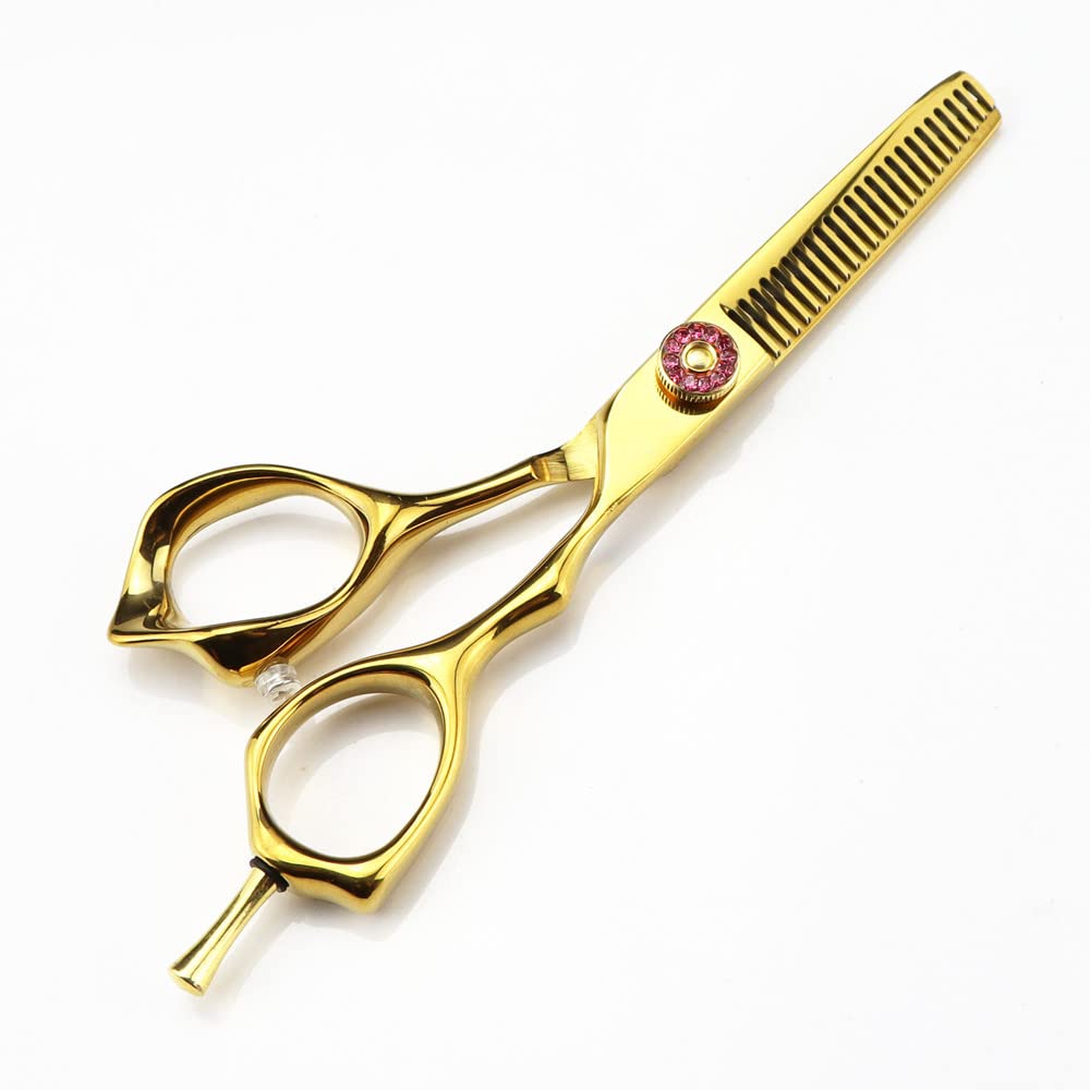 Forbici da Taglio per Capelli, Forbici Professionali da 5 Pollici in Acciaio 440C di Alta qualità, Forbici da Taglio per Capelli Gold Cut, Forbici da Barbiere, Forbici PE（Thinning）