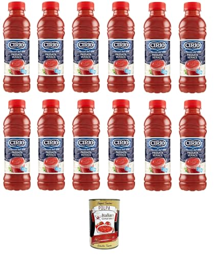 Cirio Passata Verace - Salsa de tomate (12 x 540 g, 400 g)