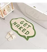 FPYWO Get Naked Rug Green,Get Naked Funny Bath Mat for Bathroom,Get Naked Bathroom Decor Cute Bat...