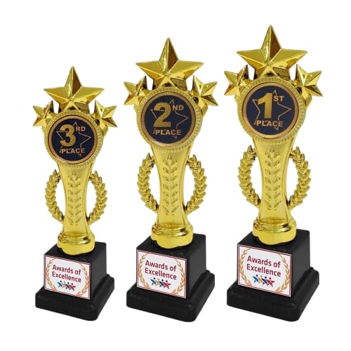 SUCHITA@ 1st,2nd,3rd Rank Trophy Golden Award Trophies Cup Student Winner Award Trophies Trophy (10-Inch,11-Inch,12-Inch)