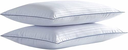 iFaon Juego de 2 almohadas de cama delgadas y planas de tamaño estándar, para dormir, hipoalergénicas, alternativas, esponjosas, suaves, lavables a
