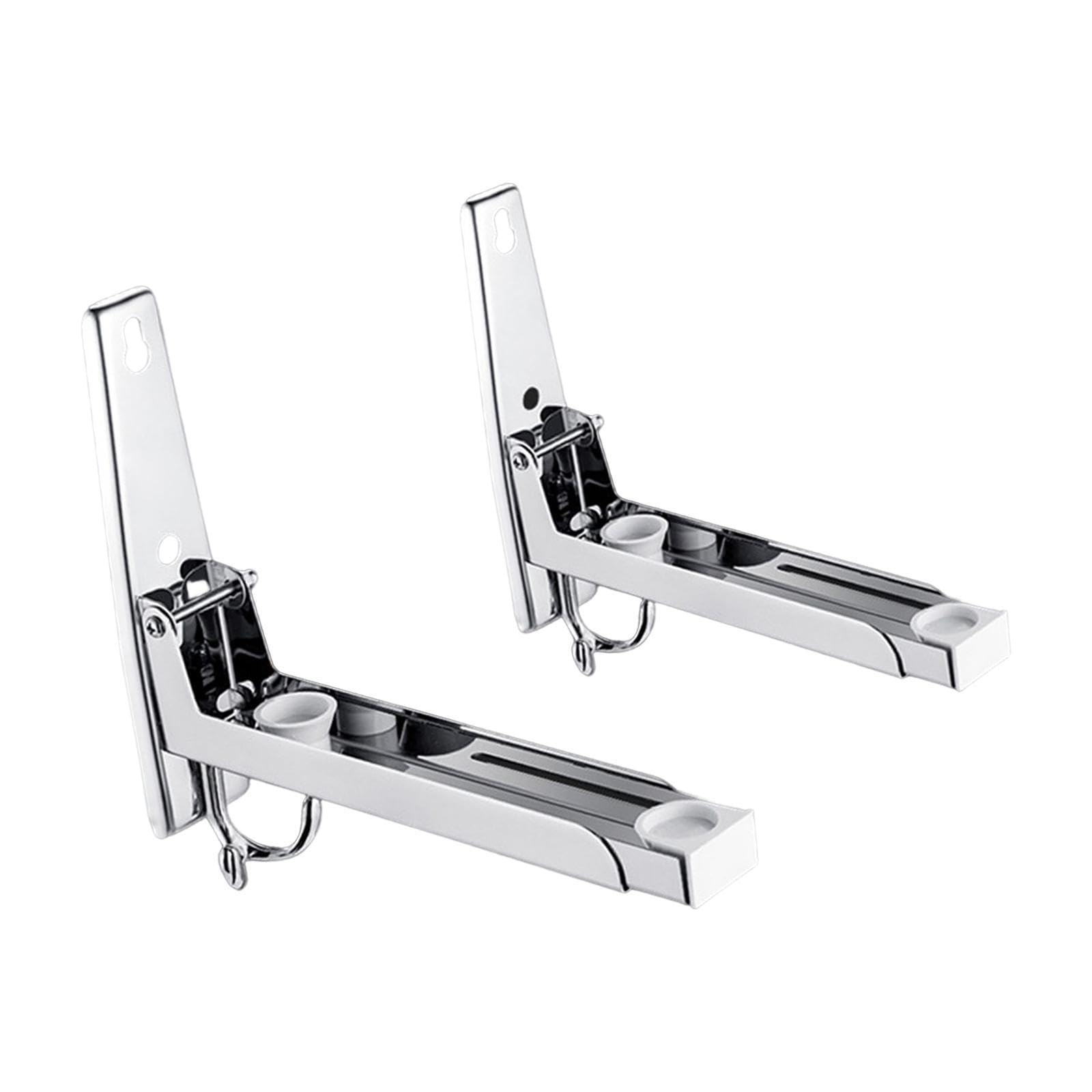 PIXZCSA Foldable Microwave Oven Stand Adjustable Rack Wall Mounted Stainless Steel Storage Solution for Kitchen Efficiency Retrackable Foldable Microwave Oven, 201 Stainless Steel, 220mm