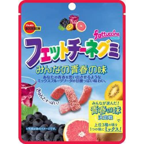 Amazon.co.jp: 100円 ブルボン 50gフェットチーネグミ みんなの青春の