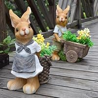 インテリア、ガーデニング置物 Amazon.co.jp: ガーデニング ガーデンオーナメント 兎 置物