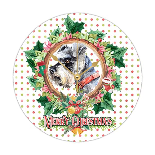 Horloge murale ronde en bois pour chien de 38 cm de diamètre - 2