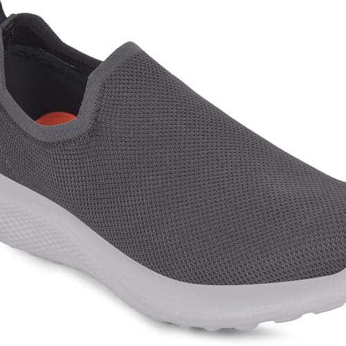 Image of Liberty Leap7x GHD-89E Men Sports Walking Shoes - Black & Grey | Comfortable and Durable Slip-On Closure - Suitable for Non-Lacing Running, Gym, Jogging and Outdoor Shoes for Man - Cushioned Footbed