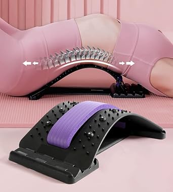wolpin Posture Corrector for Men and Women Spine Support Fully Adjustable Straightener for Mid, Upper Spine Support, Neck, Shoulder, Clavicle & Lumbar Pain Relief Back Massager Stretching, Black - image, photos