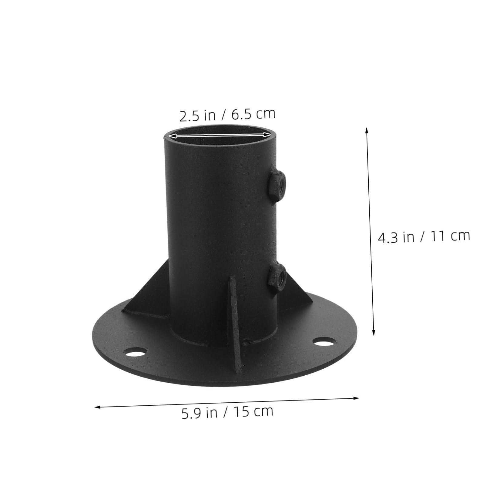 Heavy-duty Inner Diameter Metal Handrail Floor Flange Post Base for Outdoor Deck Railing And Flagpole Mounting