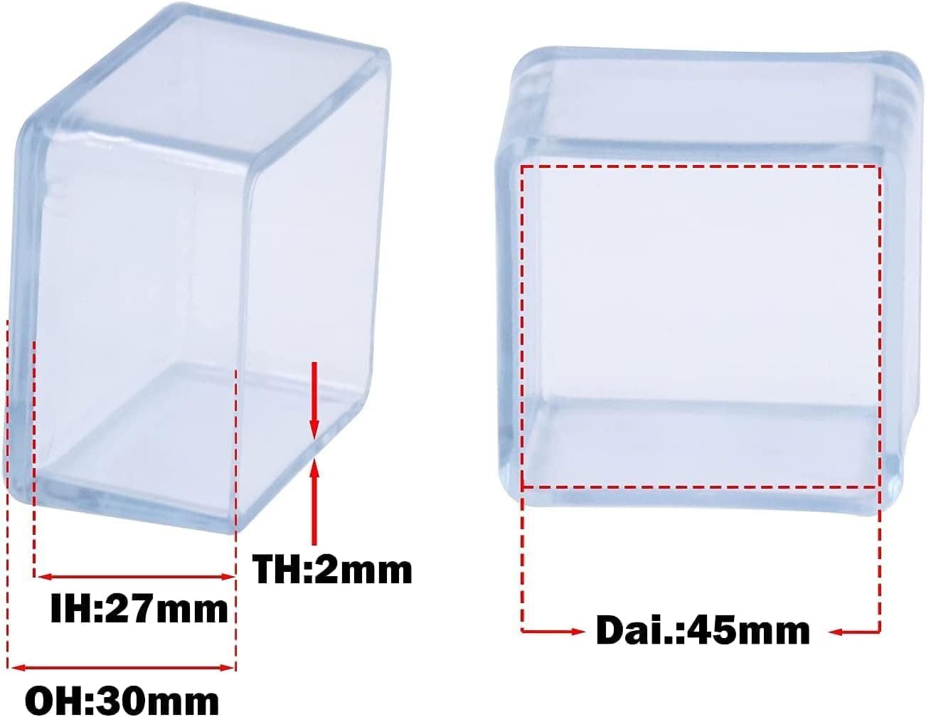 Lot de 12 patins de protection antidérapants en feutre pour pieds de chaise, de terrasse, de terrasse, flexibles, anti-rayures