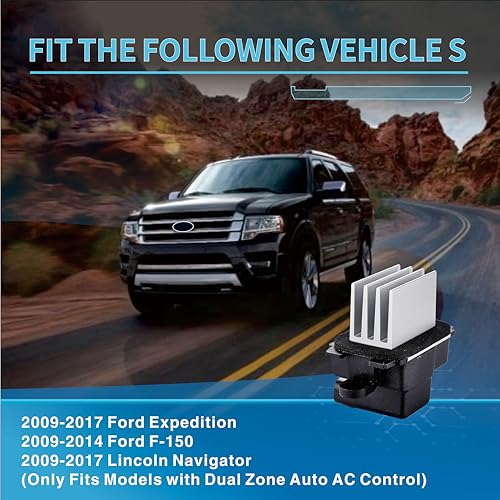 Image of ADP HVAC Blower Motor Control Module Resistor YH-1829 BL3Z-19E624-A Compatible with Ford F150 2009-2014 Ford Expedition 2009-2017 Lincoln Navigator 2009-2017 with AUTO A /C Controls