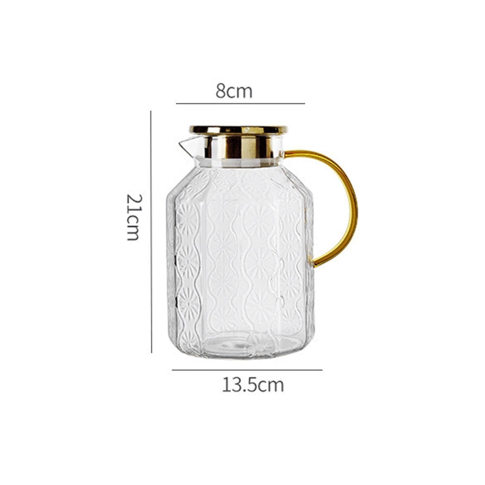 Pichet Eau Théière en verre de style vintage en forme de lanterne(Grand)