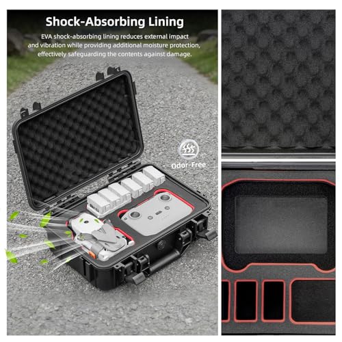 Image of Waterproof Carrying Case for DJI Lito X1 / 1 Accessories, Portable Travel Storage Bag Hard Shell Protective Case Crossbody Bag with Shoulder Strap for DJI Lito1 /X1 Fly More Combo /RC-N3 /Charging Hub