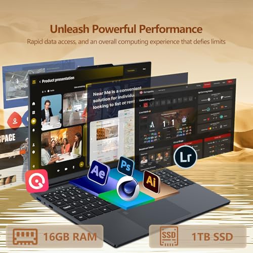 2025 Gaming Laptop, 15.6 Inch Laptop Computer with N150 Processor(up to 3.6GHz), 16GB RAM 1TB SSD,Backlit Keyboard, FHD 1920 * 1080,WiFi 5,BT 4.2,Fingerprint Unlocking,Win 11 Pro,laptops for Gaming - Image 5