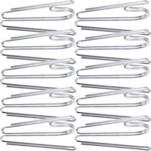 iplusmile 50 piezas Gancho para Cortinas de Metal Inoxidable Resistentes y Portátiles para Colgar Visillos y Cortinas Baño y Ventana sin Necesidad de Herramientas Soporte Seguro y Duradero