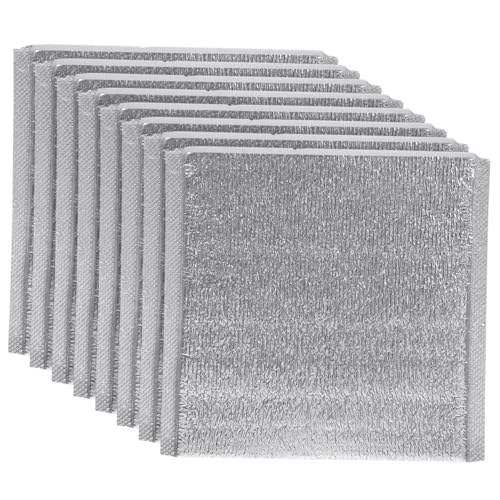 TOGEVAL 50 piezas Desechables de Aluminio Grueso para Conservación Térmica de Alimentos Sobres Aislantes para Picnic Viaje y Comida para Llevar