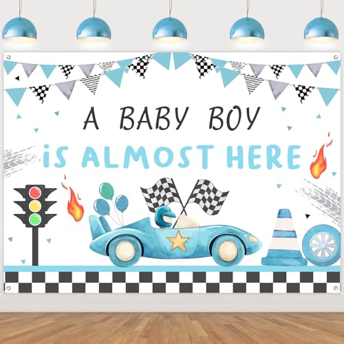 Toile de fond fête prénatale voiture de course pour cacher un mur