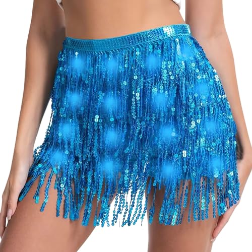 Jupe à paillettes pour tenue de rave party et danse orientale