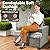 ovios 8 Piece Patio Sectional Furniture with Swivel Rocking Chairs, Rattan Wicker Coversation Set with Glowing Coffee Table, Outdoor Sofa Set for Outside Porch Balcony Backyard Pool, Light Grey