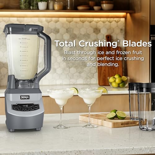 Ninja BL660 Professional Compact Smoothie & Food Processing Blender, 1100-Watts, 3 Functions -for Frozen Drinks, Smoothies, Sauces, & More, 72-oz.* Pitcher, (2) 16-oz. To-Go Cups & Spout Lids, Gray image 5