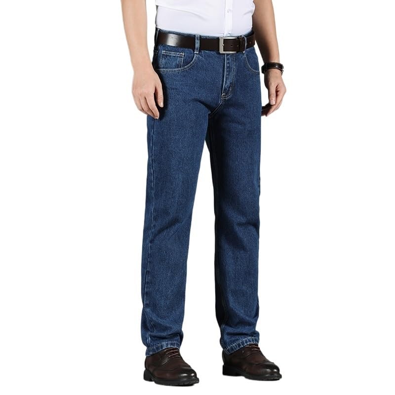 Do Not Stretch Regular Fit Jeans Business Jeans Solid Color Pants3