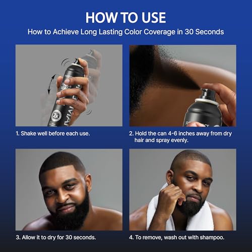 Spray temporal para cabello y barba GROOMANE 6.6 oz miniatura 6