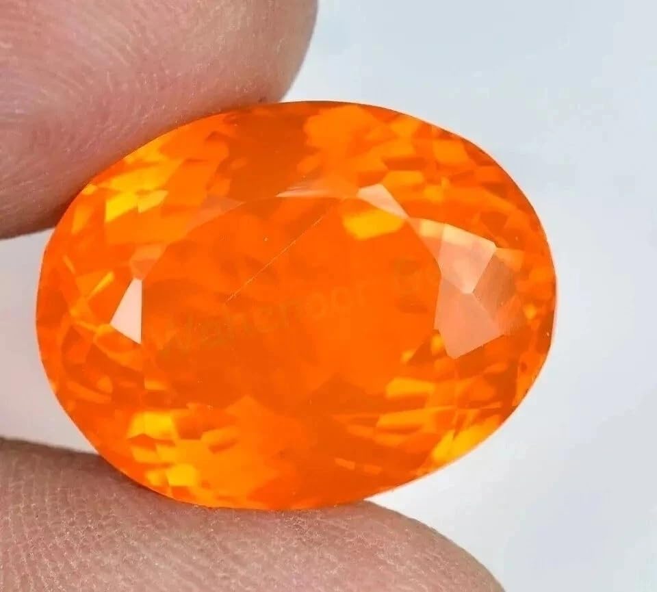 90.68 Ct Natural Oval Orange Opal Certified Loose Gemstone for Jewellery Making
