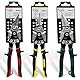 CCLIFE Blechschere Set 3 tlg Cr-Mo Metallschere Blechscheren Blech werkzeug 250mm lang Hebelubersetzung Durchlaufblechschere Linker, Rechter und Gerader Schnitt für Blech, Aluminium, Leder, Kupfer