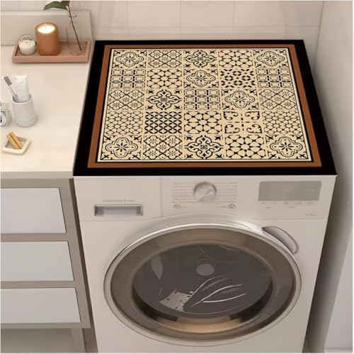 Image of Super Water Absorbent Washing Machine Top Cover Mat | Non-Slip Washer & Drying Mat | Dustproof Protector for Front Load Washing Machines Dish Drying Mat | Laundry Room Floor Mat (60x60 cm)