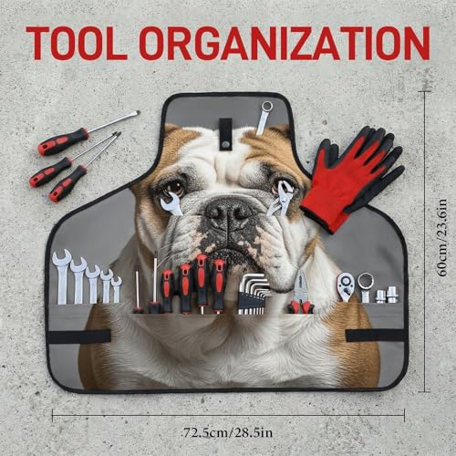 Delantal de Trabajo Multibolsillos English-Bulldog miniatura 2