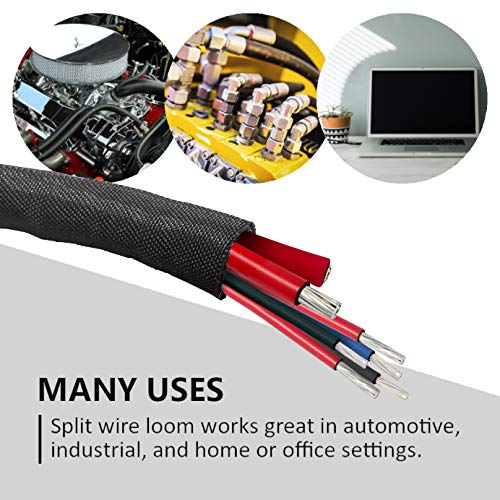 Mgi Speedware Woven Mesh Split-Sleeve Wire Loom For High-Temperature Automotive Harness And Home Cable Management thumb #3
