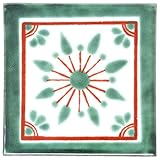 Tumia LAC Azulejos Mexicanos Artesanales de Talavera de 10.5cm – Pack de 10