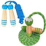 ✅Regalo ideal: saltar la cuerda es un ejercicio para todo el cuerpo, que ayuda al desarrollo equilibrado de los niños y puede ayudarlos a crecer más sanos y más rápido. Como regalo, dos lindas cuerdas de saltar de diferentes colores son la mejor opción para niños y niñas para cumpleaños o Navidad.