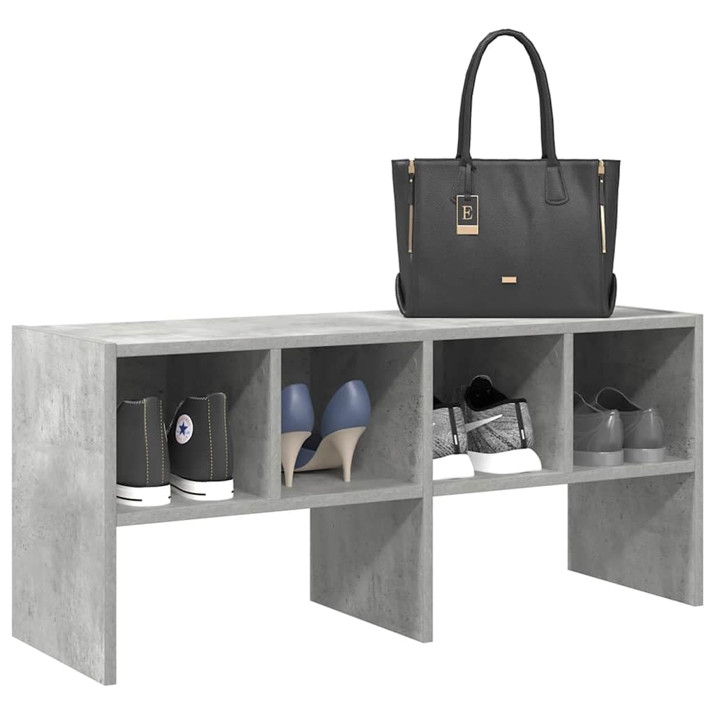 Meuble chaussures gris béton compact INLIFE pour stopper le désordre au sol