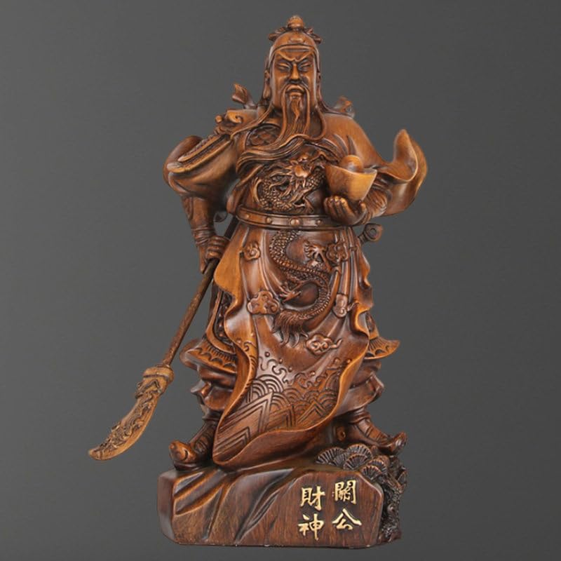 Amazon.com: Thcbme 武财关公像摆件家用客厅供奉关羽关二爷神像