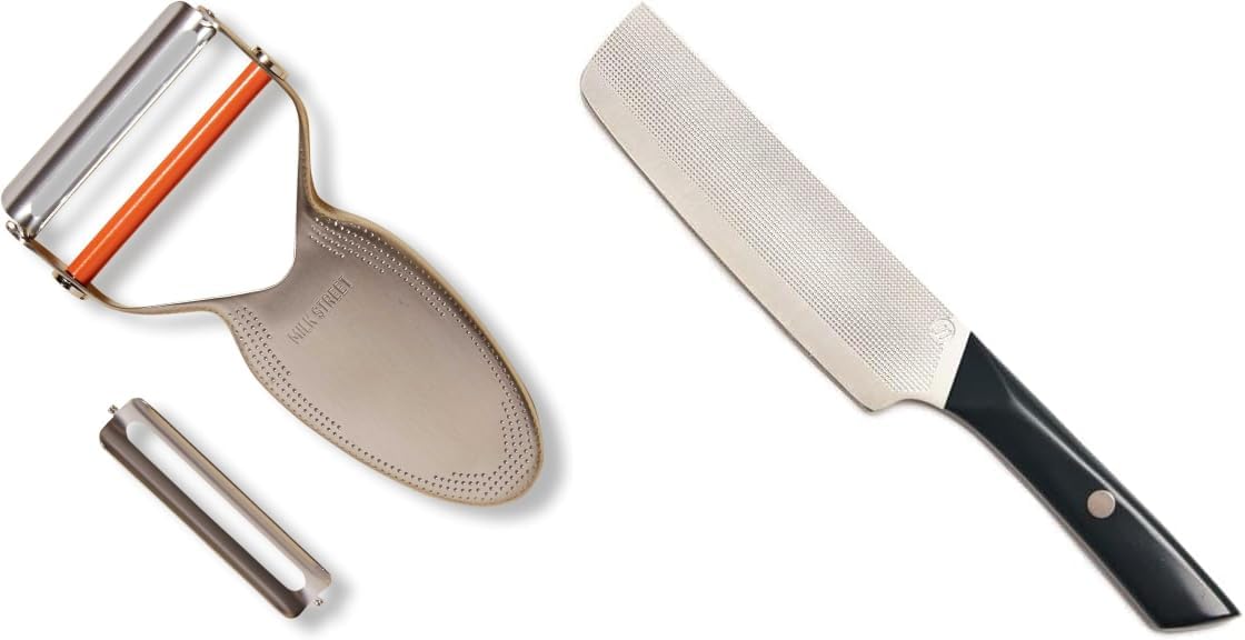 Christopher Kimball's Milk Street - Precision Peeler and Nakiri Vegetable Knife Bundle - Peel and Cut Tough Veggies