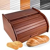 Photo Gallery creative home porta-pane legno marrone | moderno | 38x28,5x17,5cm (+/-1cm) | contenitore pane | coperchio scorrevole avvolgibile | apertura frontale a scomparsa | faggio naturale | accessori cucina Photo Gallery creative home porta-pane legno marrone | moderno | 38x28,5x17,5cm (+/-1cm) | contenitore pane | coperchio scorrevole avvolgibile | apertura frontale a scomparsa | faggio naturale | accessori cucina