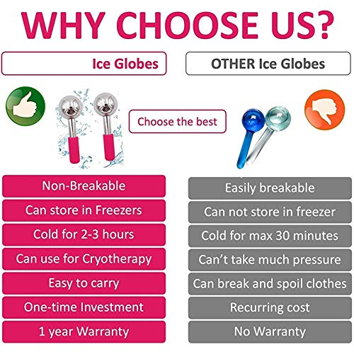 Magic Cool Roller Ball Cryo Lift Face Eye Ice Globes Facial Cold Ball Massage Tools voor roodheid Rustgevende sinus… - Image 5