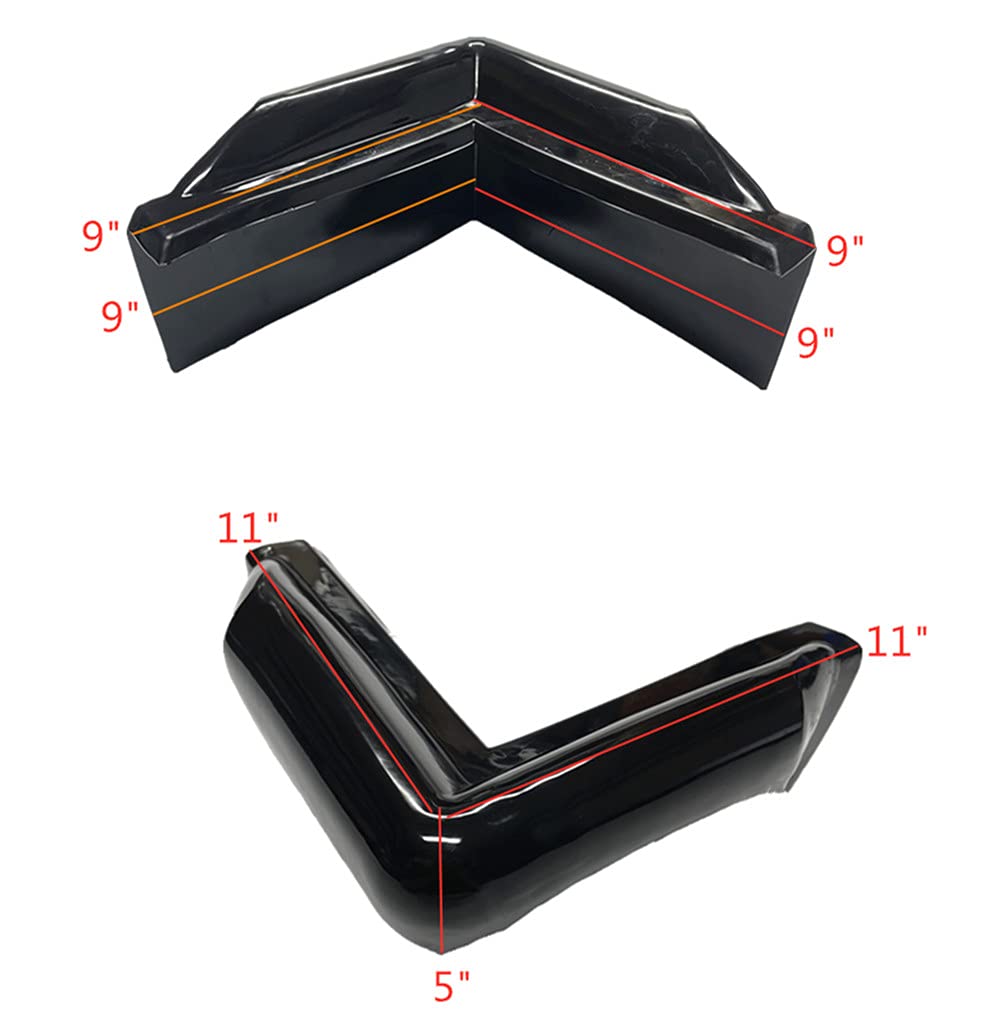 90-Grad-Vinyl-Dock-Eckstoßstange - Dock-Eckschutz für Boot Marine, 9" L x 9" B x 5" H, 2 Stück