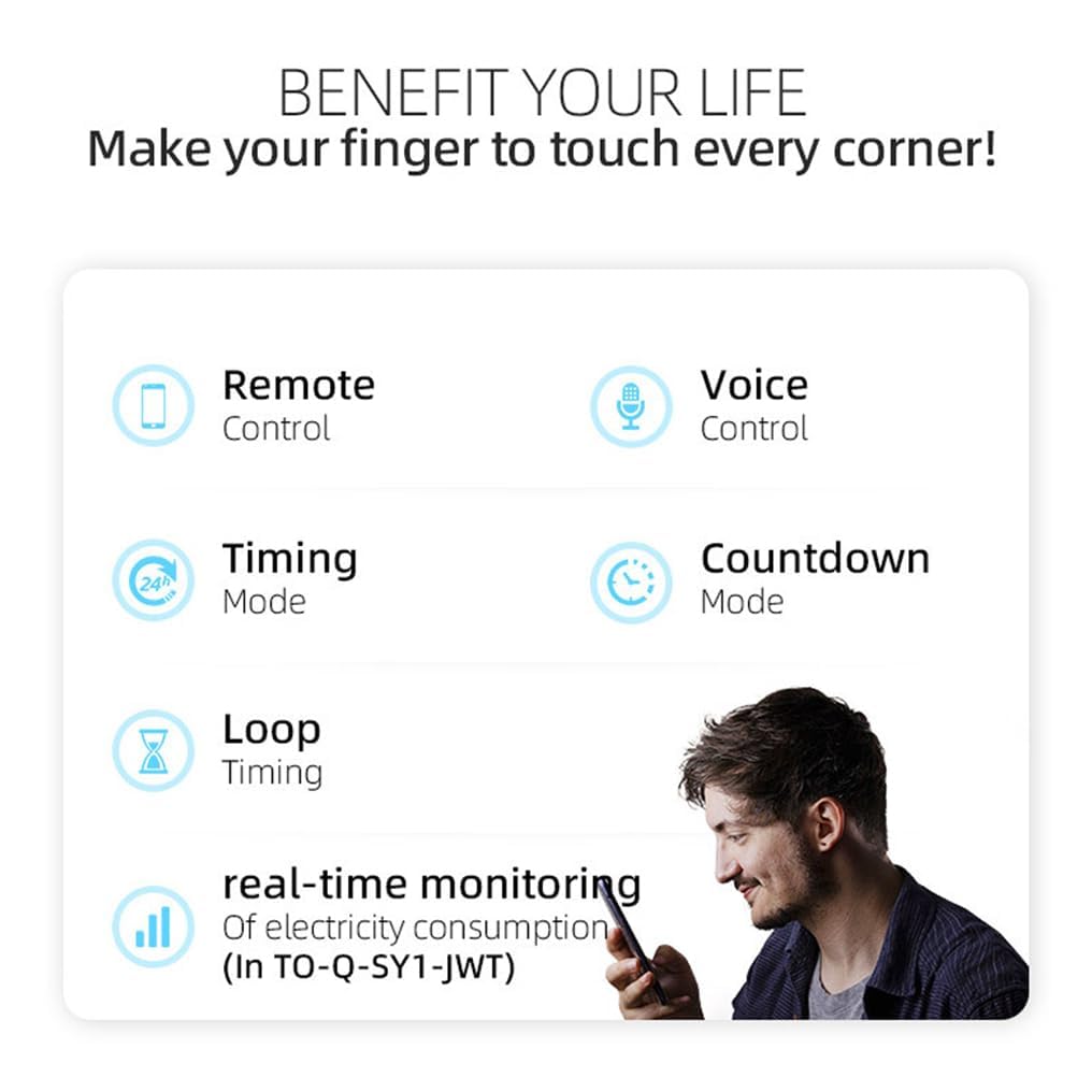 1P 6A 10A 16A 20A 25A 32A 40A 50A 63A TUYA Zigbee Smart Circuit Interrupteur Smart Home Home Wireless Remote Contrôle WiFi Avec Mesure/No Mequage (20A avec mesure)
