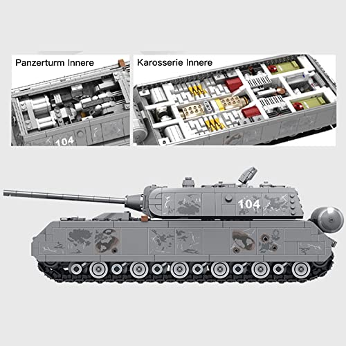Panzer Bausteine Technik Modell, Tank Militär klemmbausteine Spielzeug Bausatz mit Figuren, Modular Buildings Kompatibel… – Bild 6